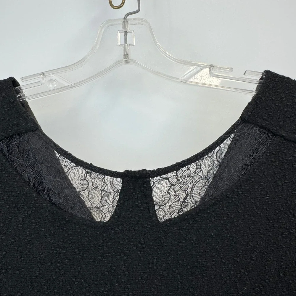Marc by Marc Jacobs Black Lace Inset Zip Back Dress‎ Short Sleeve XS